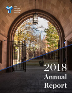 Cover of the first Annual Report of the Yale Alumni Nonprofit Alliance, for the year 2018, issued in January 2019